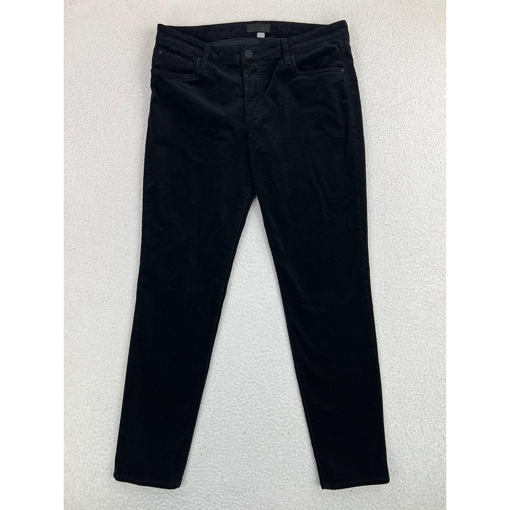 KUT From The Kloth Diana Skinny Jeans Womens 12 Black Corduroy KP488MR9NU